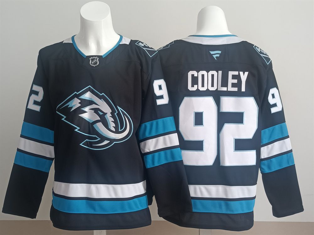 Men 2025 Utah Hockey Club #92 Cooley Black Home Premier Player NHL Jersey->more nhl jerseys->NHL Jersey